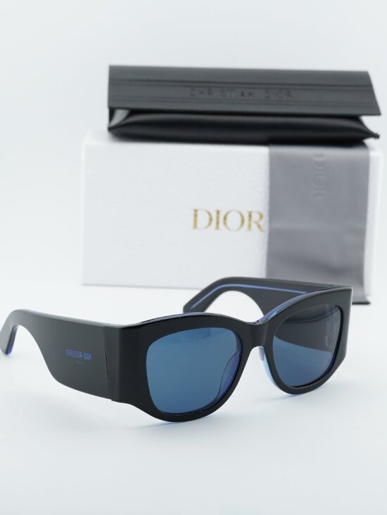 Dior DIORNUIT S1I 17B0 Square Sunglasses - Black / Blue main image 3
